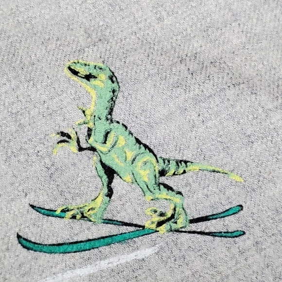 Cat & Jack™ Boys' Shirt Dino Long Sleeve Button-Down Gray XLH(16) - Picture 4 of 9